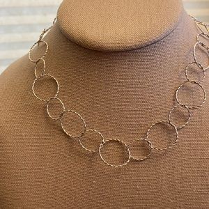Beautiful 925 sterling silver interlocking circles necklace